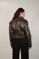 Leather Crop Coat