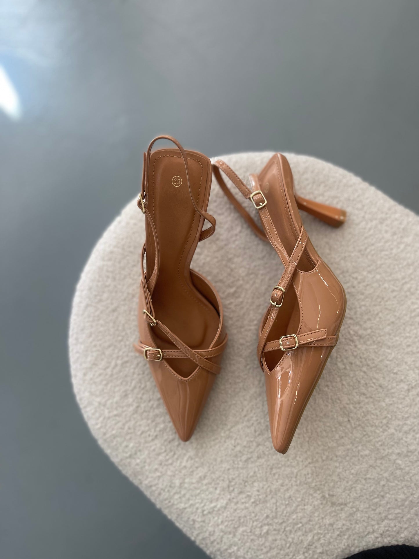 Rita Nude Heels With Straps
