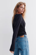 Cowl Neck Long Sleeve Top