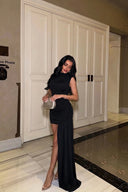 Black Mini Dress With Detail