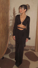 Long Sleeve Skirt Set