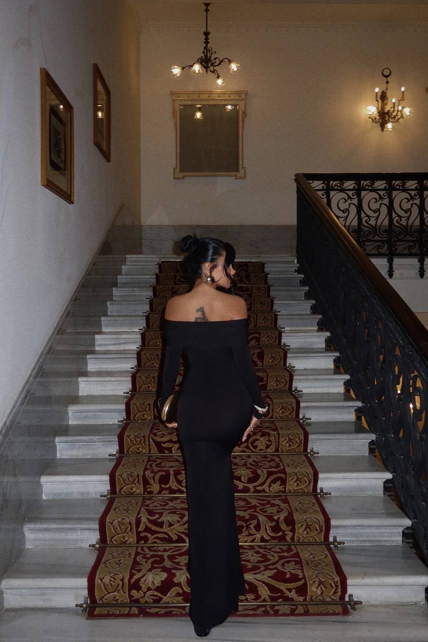 Fenia Long Sleeve Dress Black