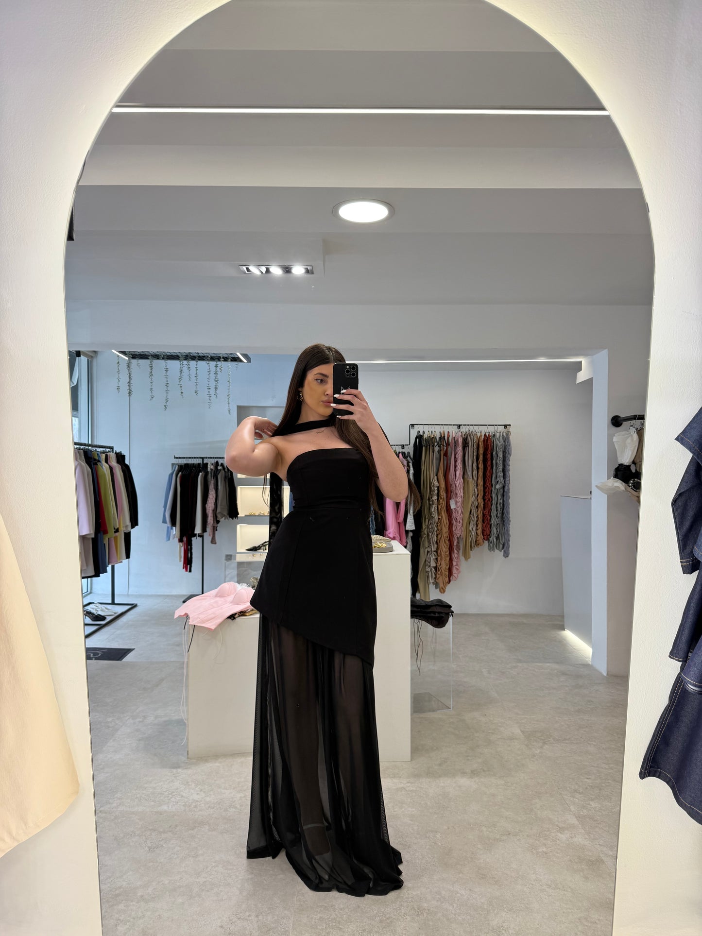 Lumina Dress With Mesh Skirt