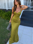 Maxi Dress With Cut Detail ￼
