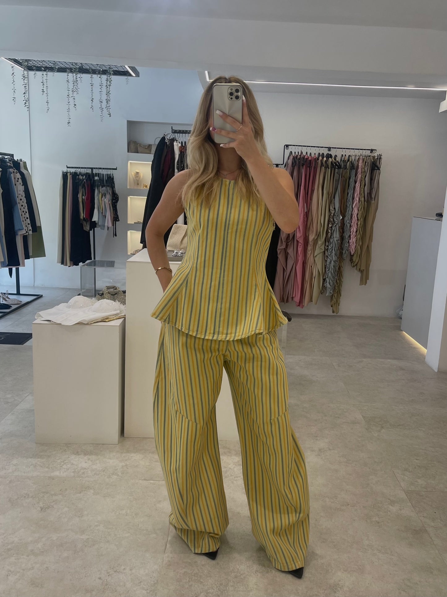Striped Jean Set