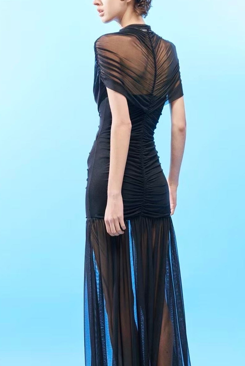 Lumina Maxi Mesh Dress