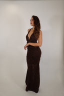 Brown Lace Dress