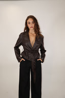 Crop Belted Jacket