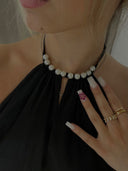 Balloon Dress With Pearls