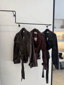 Belted Leather Jacket