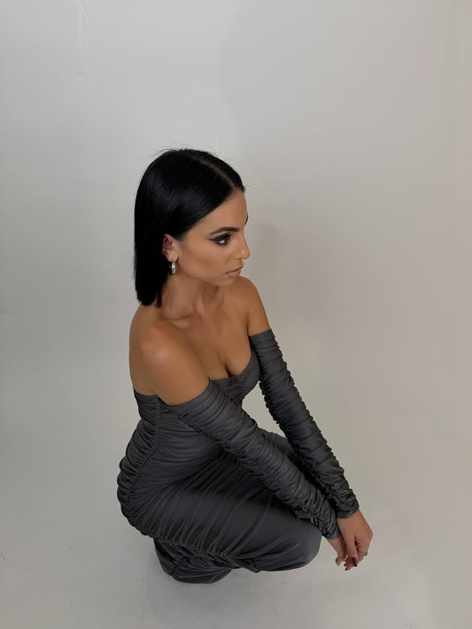 Maissy Collection Grey Dress