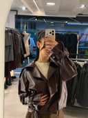 Leather Crop Jacket