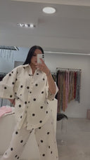 Lumina White Polka Dot Set